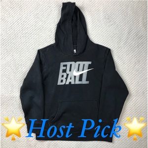 🌟Host Pick🌟 Nike - Boy's Black Hoodie/Football